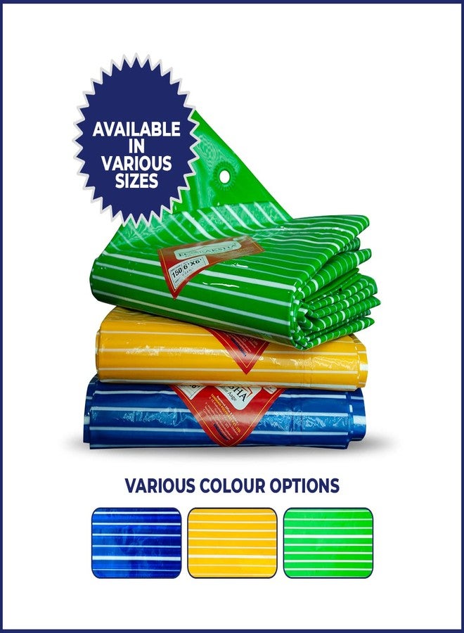 Tandhan Ecoraksha Lining Premium Multilayer Eco-Friendly Tarpaulin Sheet Waterproof Tirpal Heavy Duty 6 X 6 Ft Poly Tadpatri - Multipurpose 100 Microns Plastic Cover Tharpai, Thadika, Tarp (Blue) - Image 2